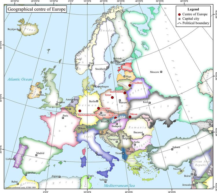 Geographical midpoint of Europe 498 Monumental Drift Europe39s Many Midpoints Big Think