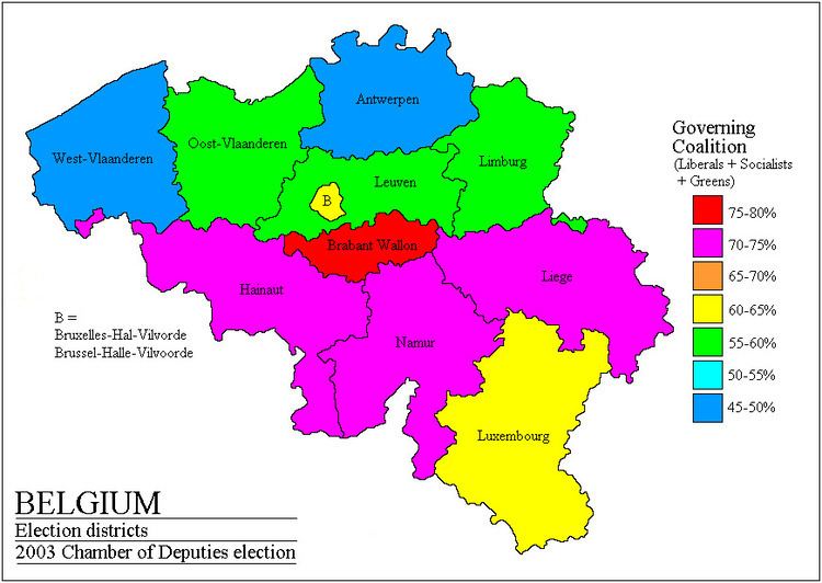 Geography of Belgium Belgium Legislative Election 2003 Electoral Geography 20