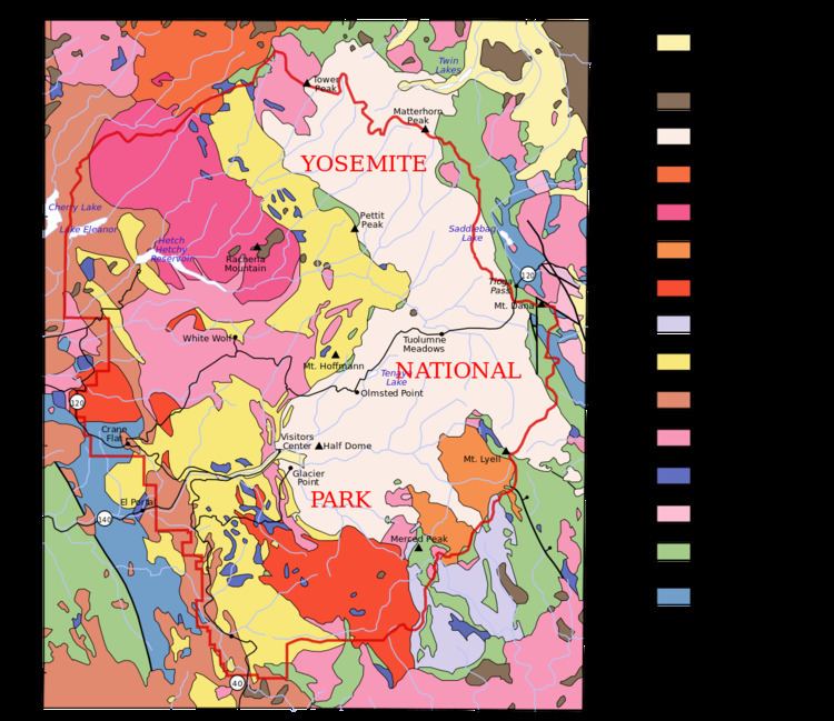 Geology of the Yosemite area