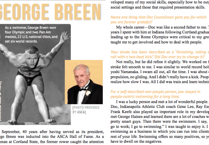 George Breen Swimming World Presents Lessons With The Legends George Breen