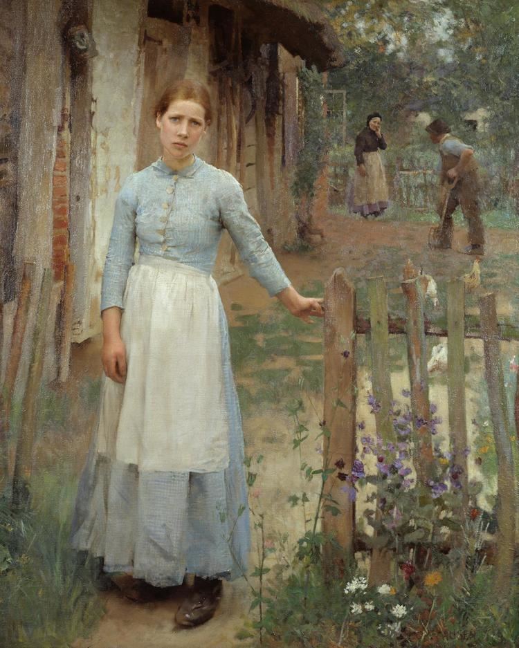 Sir George Clausen, âThe Girl at the Gateâ 1889