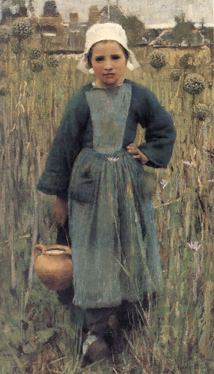 George Clausen george clausen breton girl carrying a jug photo page