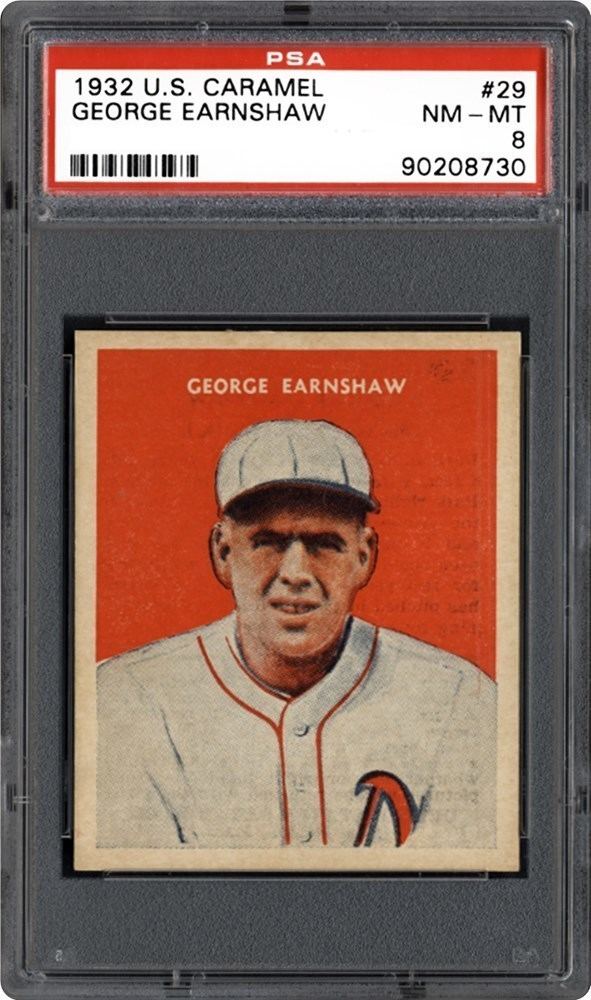 George Earnshaw 1932 US Caramel George Earnshaw Baseball PSA CardFacts