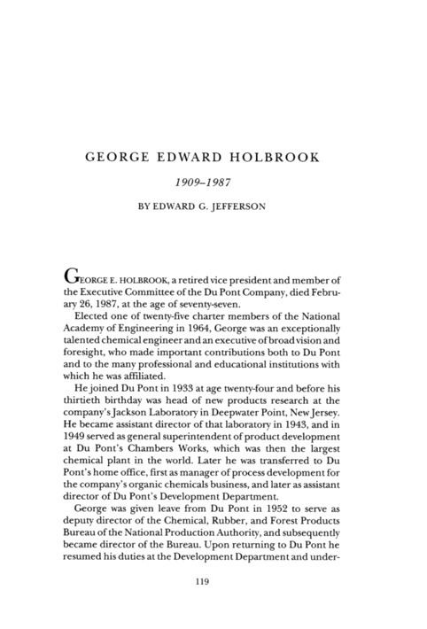 George Edward Holbrook George Edward Holbrook Memorial Tributes National Academy of