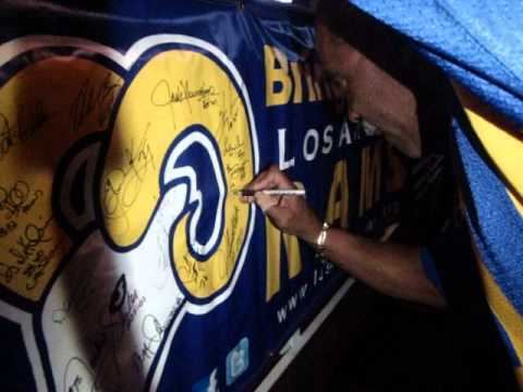 George Farmer (wide receiver, born 1958) George Farmer 84 Los Angeles Rams Banner Signing YouTube