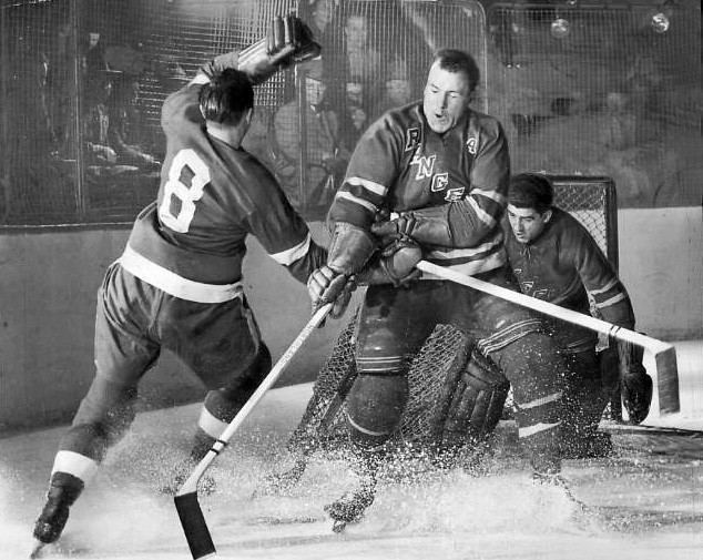 George Gee (ice hockey) 1949 George Gee Pat Egan NY Rangers Red Wings RangersHockey