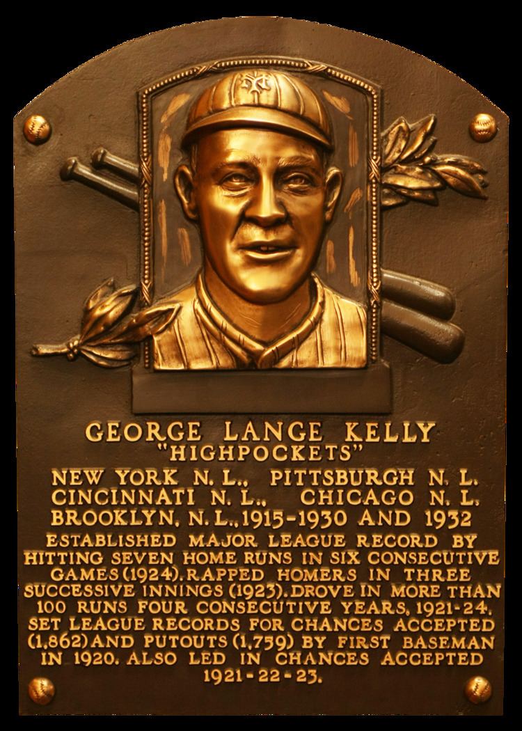 George Kelly (baseball) Kelly George Baseball Hall of Fame