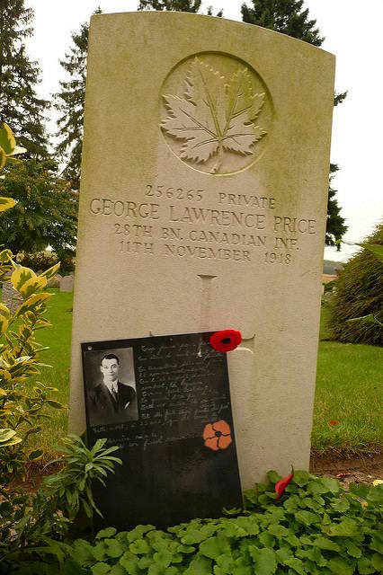 George Lawrence Price The Last Soldier Killed in WWI Private George Lawrence