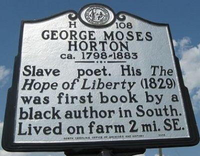 George Moses Horton Horton George Moses NCpedia