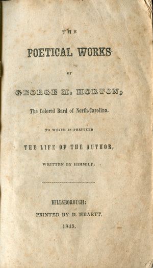 George Moses Horton Marker H108