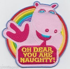George (Rainbow) Rainbow Television Series George the Pink Hippo Embroidered Patch