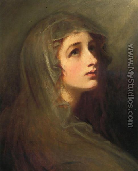 George Romney (painter) Lady Hamilton as a Vestal by George Romney MyStudioscom