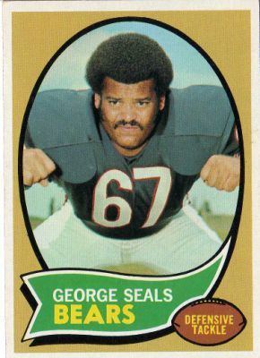 George Seals CHICAGO BEARS George Seals 12 Rookie Card TOPPS 1970 Orange Back