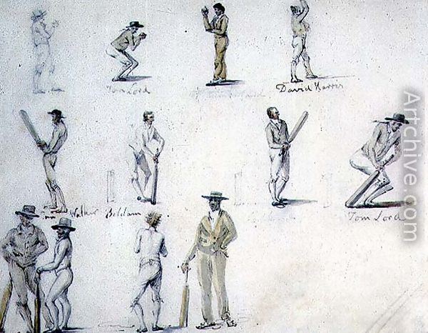 George Shepheard Sketches of Cricketers reproduction by George Shepheard Artchivecom