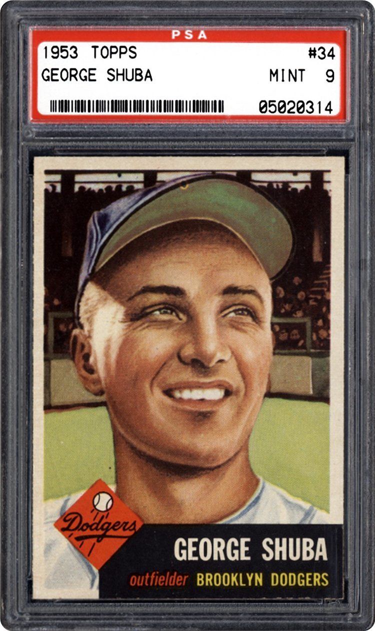 George Shuba 1953 Topps George Shuba PSA CardFacts