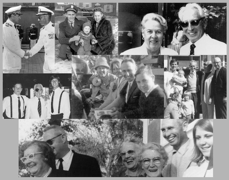 Photo collage of George Stephen Morrison with his family and friends