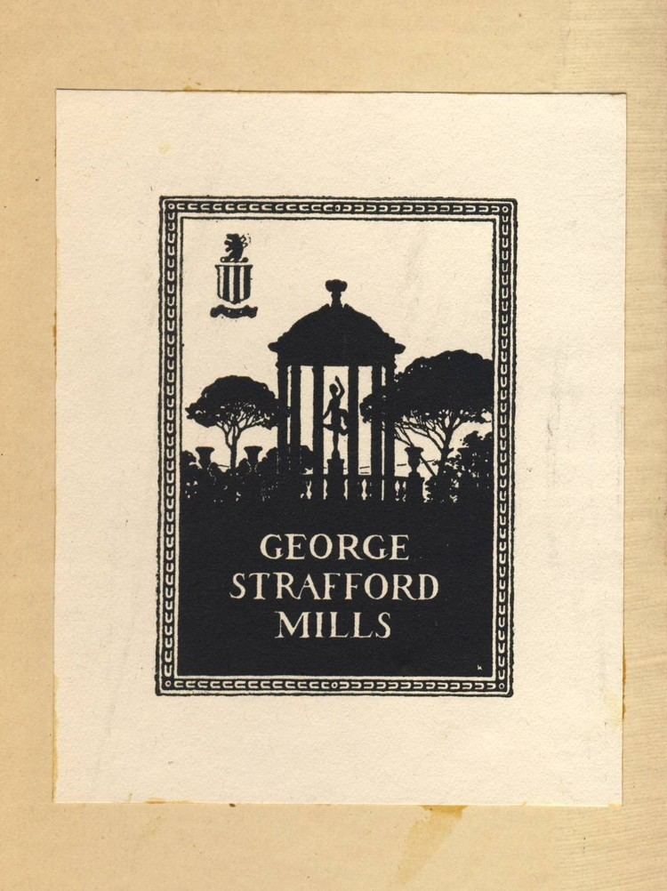 George Strafford Bookplate People George Strafford Mills