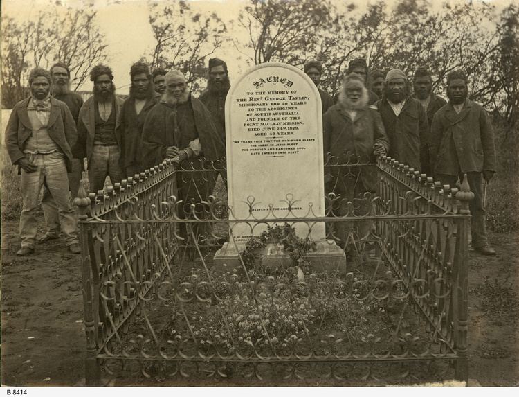 George Taplin The grave of Reverend George Taplin Photograph State Library of