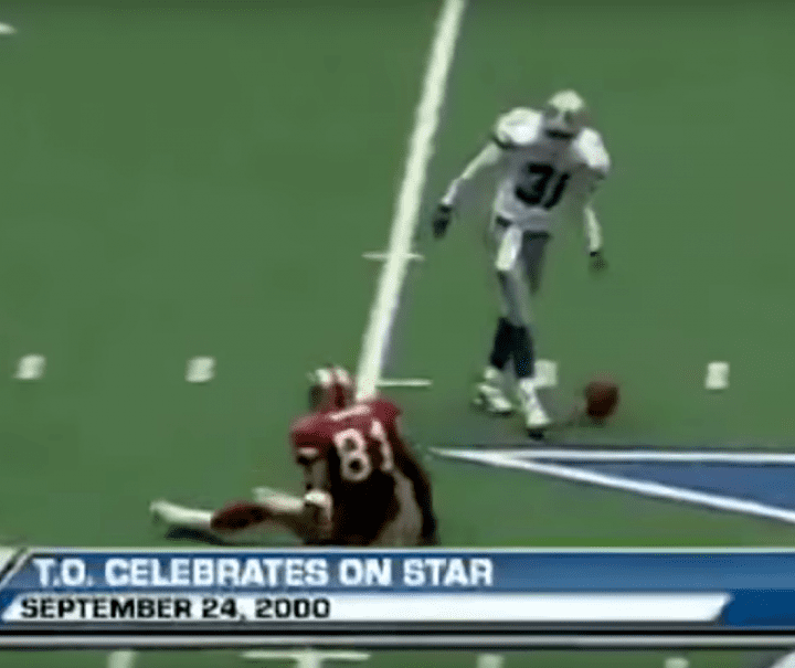 George Teague TBT Terrell Owens Gets Steamrolled at Midfield by George Teague Obsev