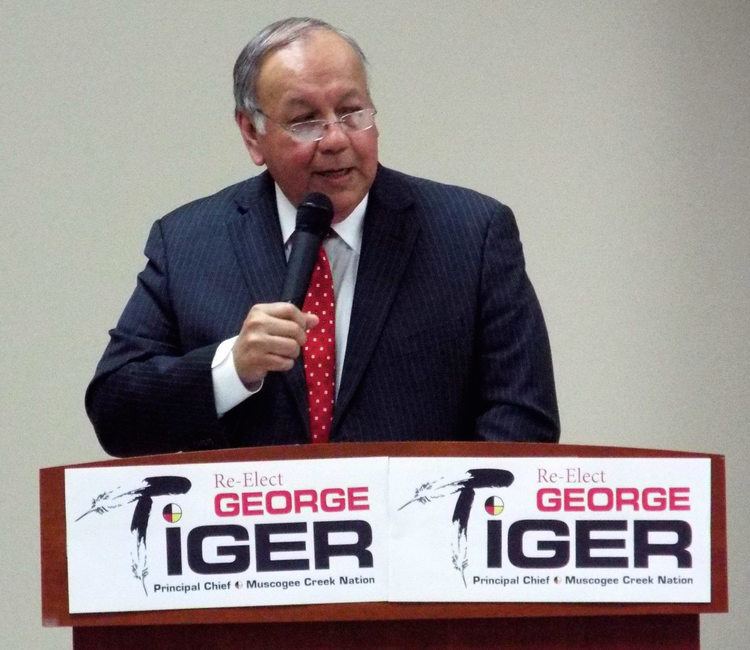 George Tiger IndianzCom Muscogee Nation Chief George Tiger finishes second in