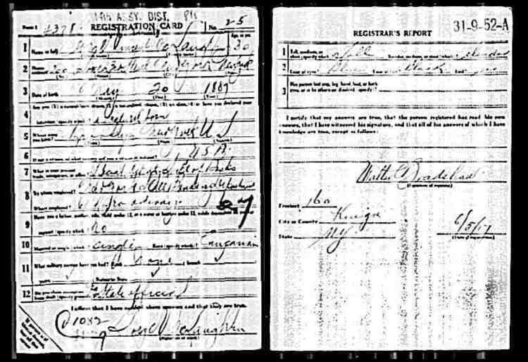 George Vincent McLaughlin FileGeorge Vincent McLaughlin draft registration 1917jpg