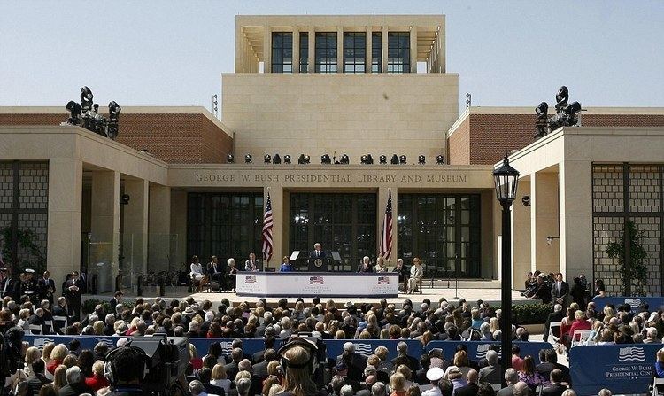George W. Bush Presidential Center George W Bush tears up as presidential library opens in Dallas with