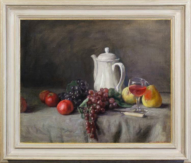 George Weissbort GEORGE WEISSBORT 1928 The white coffee pot with fruit and wine