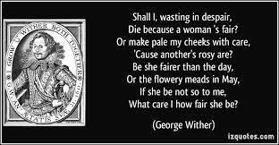 George Wither George Wither Poems My poetic side