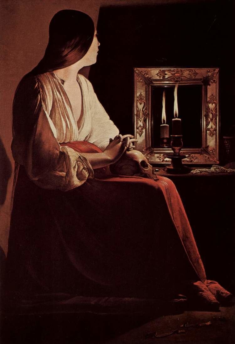 Georges de La Tour Repenting Magdalene also called Magdalene and Two Flames