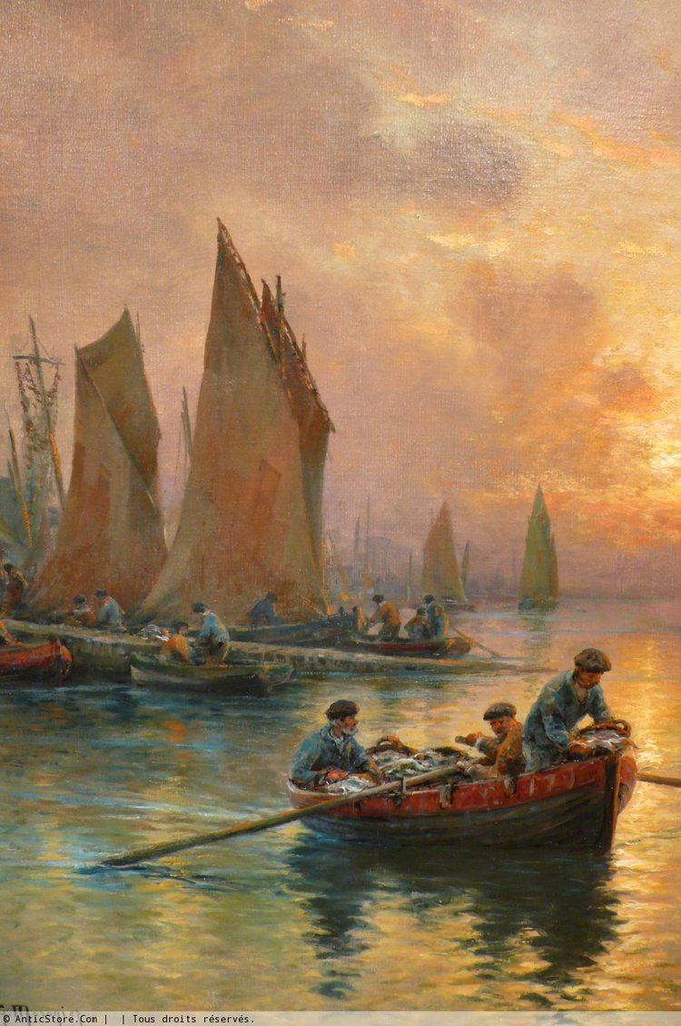 Georges Maroniez Maroniez georges french painting xixth century fishermen