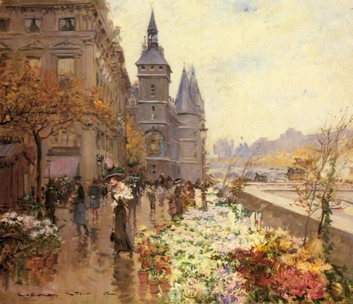 Georges Stein Georges Stein Parisian Street Scene painter TuttArt Pittura