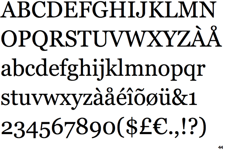 Georgia (typeface) Identifont Georgia