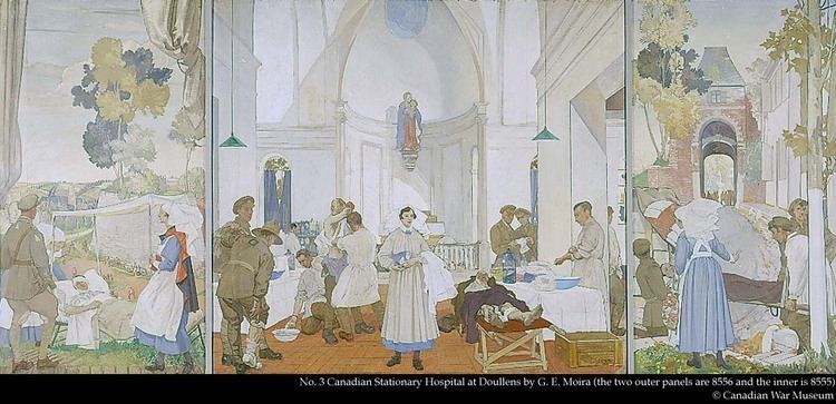 Gerald Moira 1 No 3 Canadian Stationary Hospital at Doullens Painted