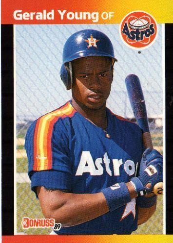Gerald Young (baseball) HOUSTON ASTROS Gerald Young 207 Diamond Kings DONRUSS 1989 MLB