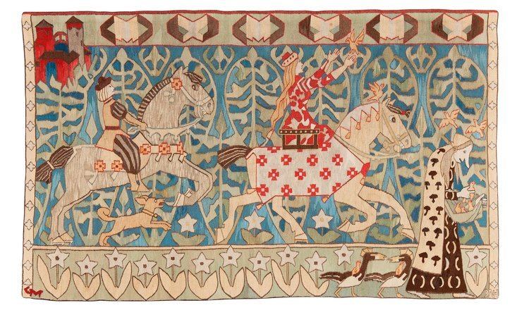 Gerhard Munthe TAPESTRY quotPrinsessen og gullfuglenequot Tapestry weave 141
