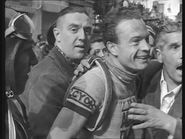Germain Derycke Cycle Racing MilanSan Remo Italy 1955 SD Stock