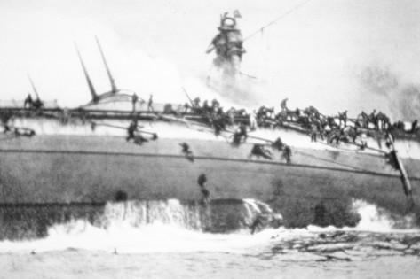 German cruiser Blücher German Cruiser Blucher Sinking During the Battle of the Dogger Bank