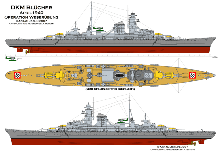 German cruiser Blücher Heavy Cruiser Blcher