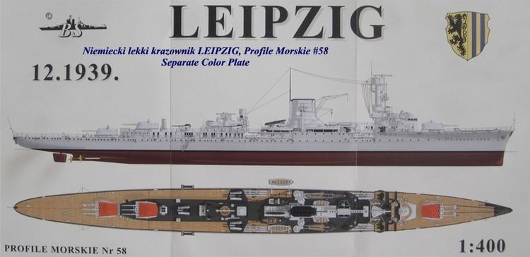 German cruiser Leipzig Leip8445colplateJPG