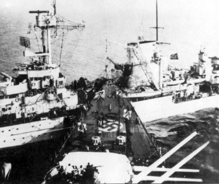 German cruiser Leipzig Collision of German light cruiser Leipzig and heavy cruiser Prinz