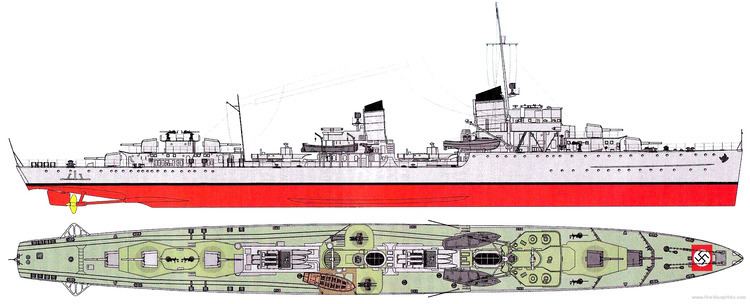 German destroyer Z11 Bernd von Arnim TheBlueprintscom Blueprints gt Ships gt Destroyers Germany gt DKM