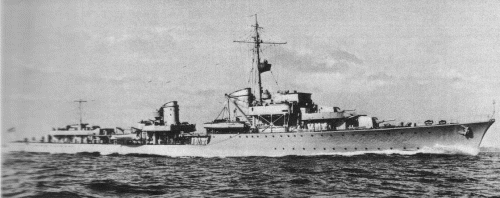 German destroyer Z17 Diether von Roeder 1936 type destroyers Z17 Diether von Roeder 1938 1939