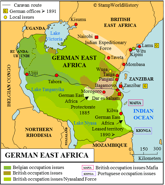 German East Africa German East Africa Stamps and postal history StampWorldHistory