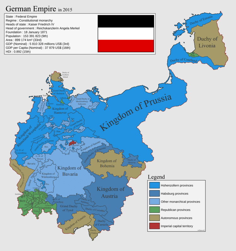 German Empire German Empire in 2015 imaginarymaps