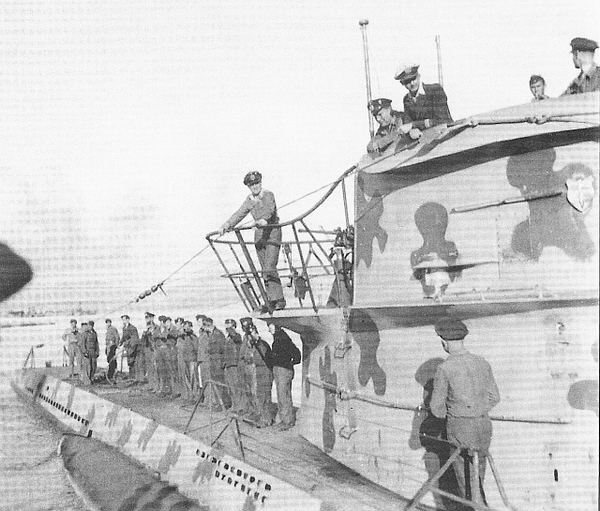 Group of people gathered in German submarine U-652