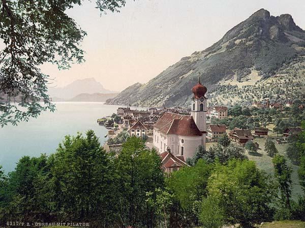 Gersau Gersau and Pilatus Lake Lucerne