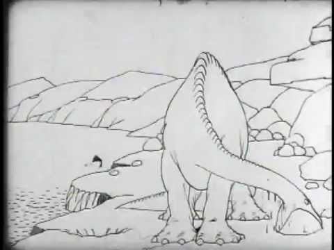 Gertie the Dinosaur Gertie the Dinosaur 1914 Worlds 1st Keyframe Animation Cartoon