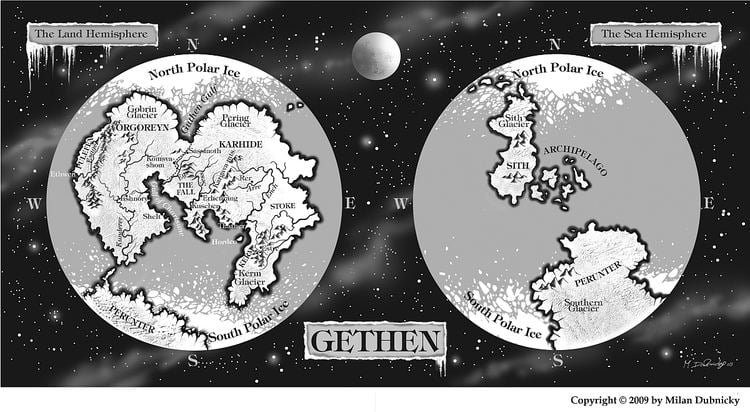 Gethen Ursula K Le Guin Map of Gethen by