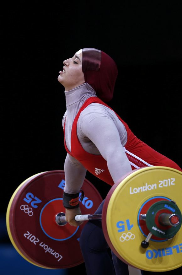 Ghada Hassine Tunisia39s Ghada Hassine competes on the women39s 69Kg Group