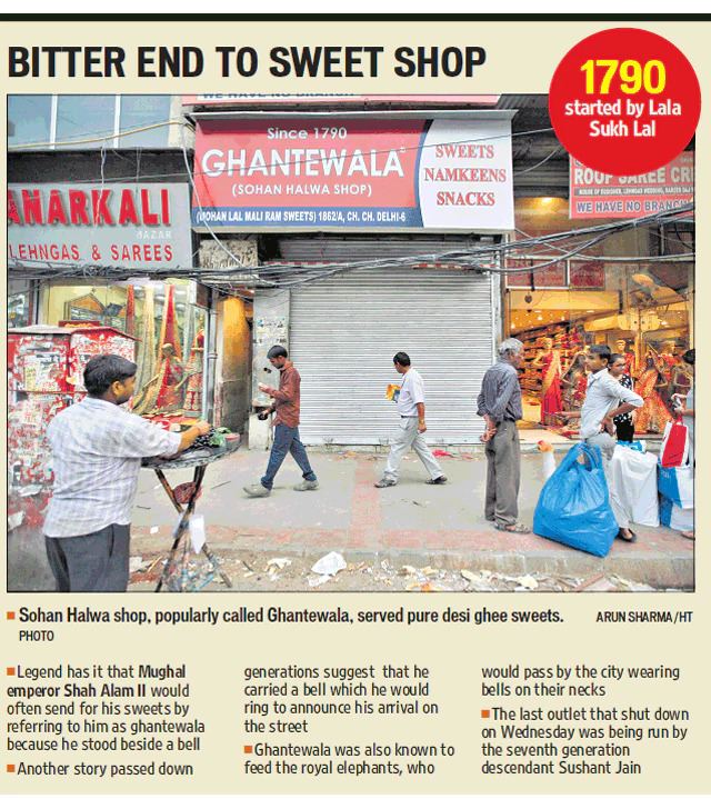 Ghantewala Ghantewala a Delhi sweet shop that served emperors closes down